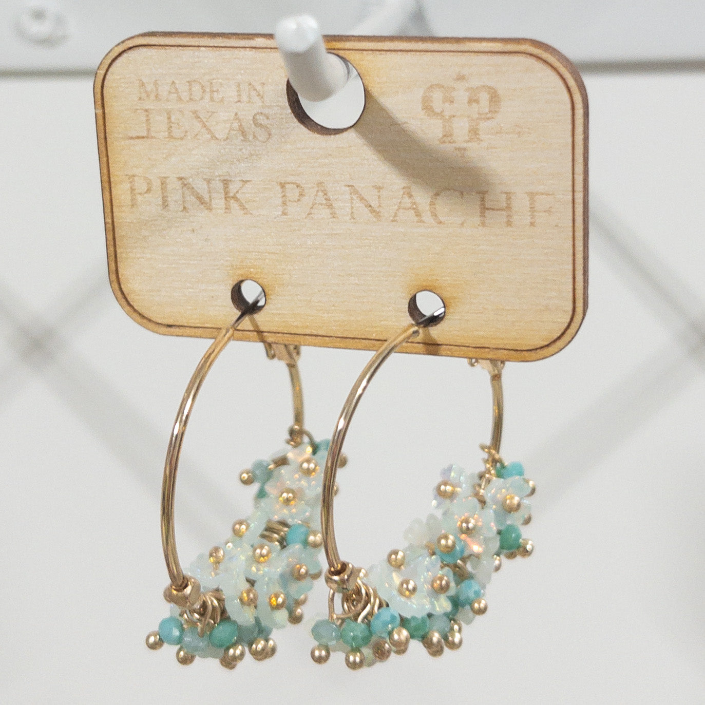 TEAL FLORAL HOOPS PINK PANACHE