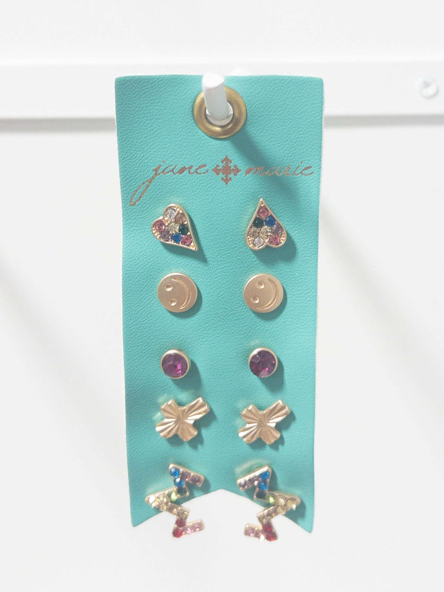 JANE MARIE STUD PACK MULTI GOLD