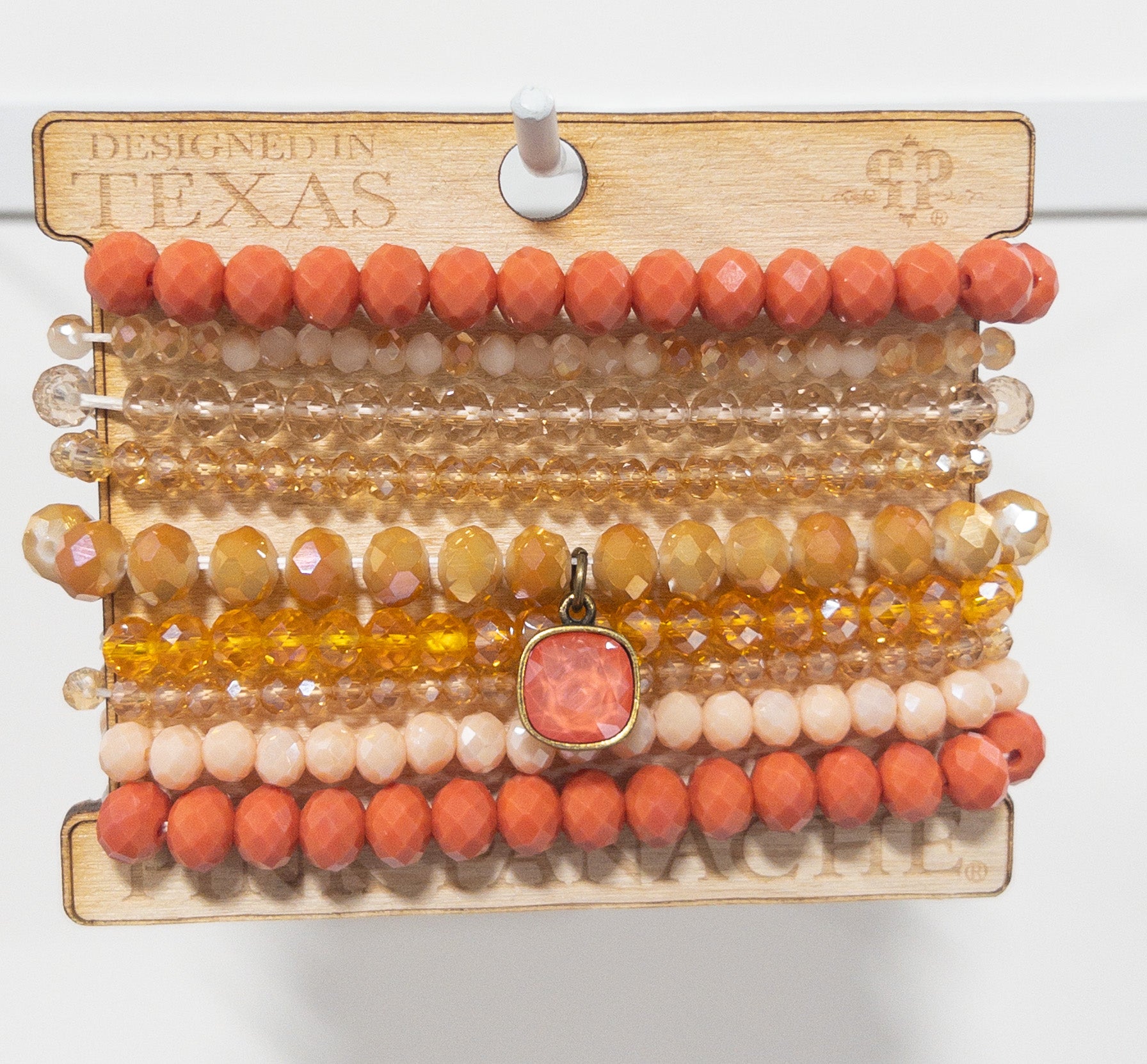 PINK PANACHE SALMON GEM BRACELET SET