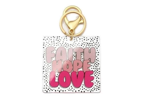 FAITH HOPE LOVE KEYCHAIN JANE MARIE