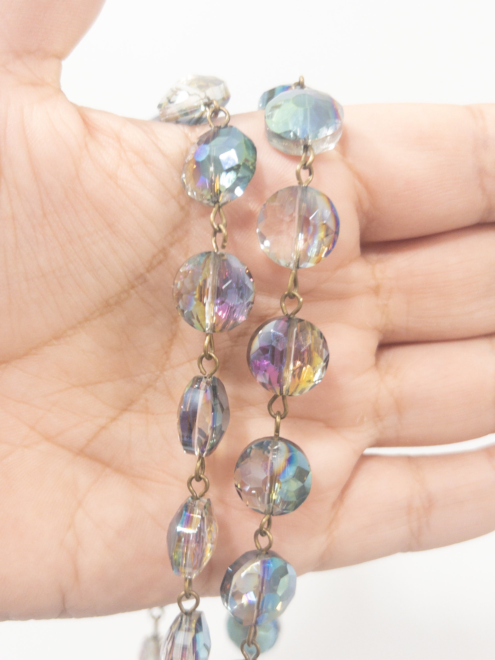 PURPLE BLUE GREEN SHIFT BEADED XLONG