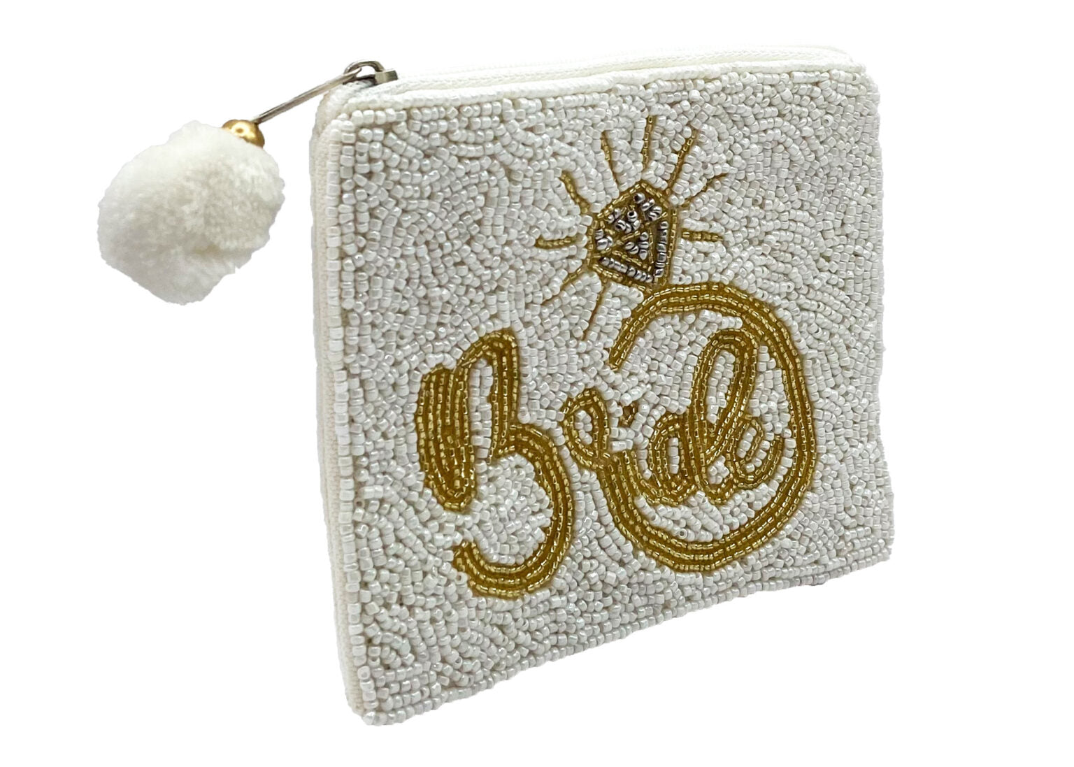 BRIDE RING BEADED COIN POUCH