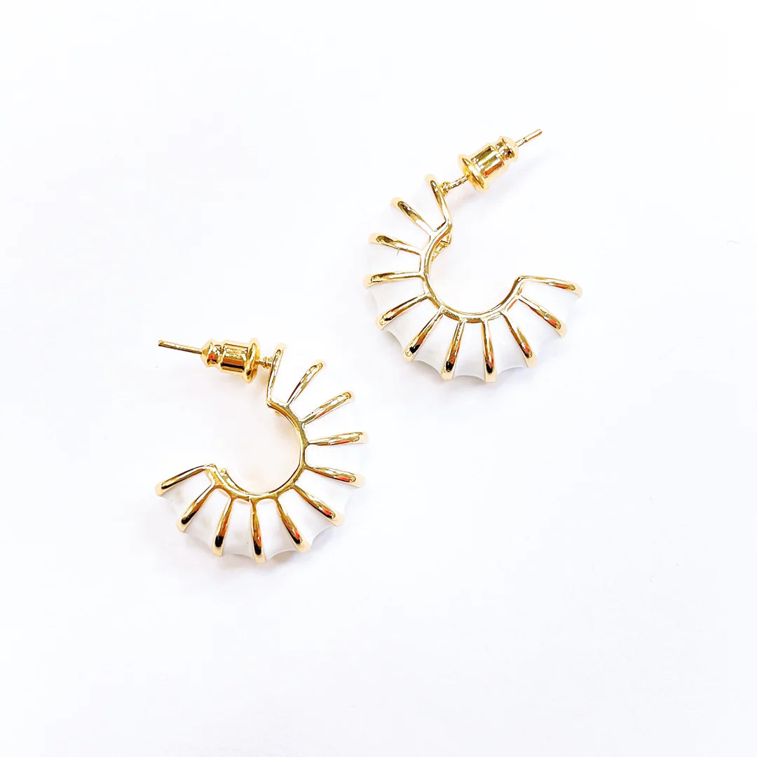 CROUX WHITE HOOPS TREASURE JEWELS