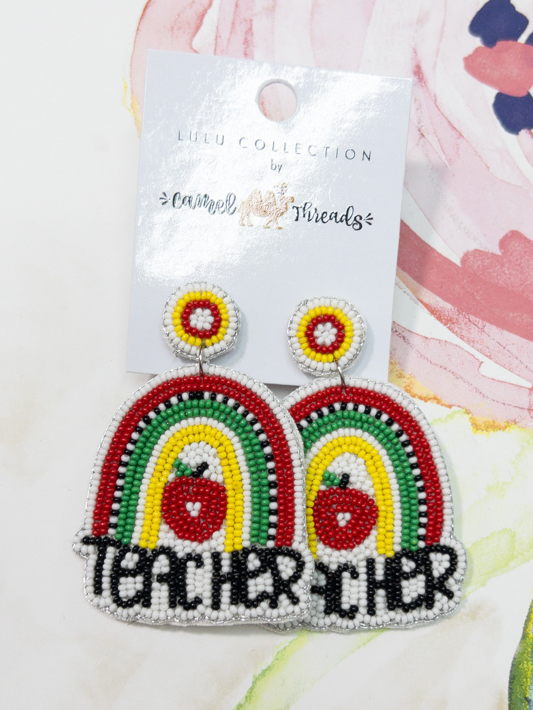 TEACHER BEADED APPLE CAMEL THREADS