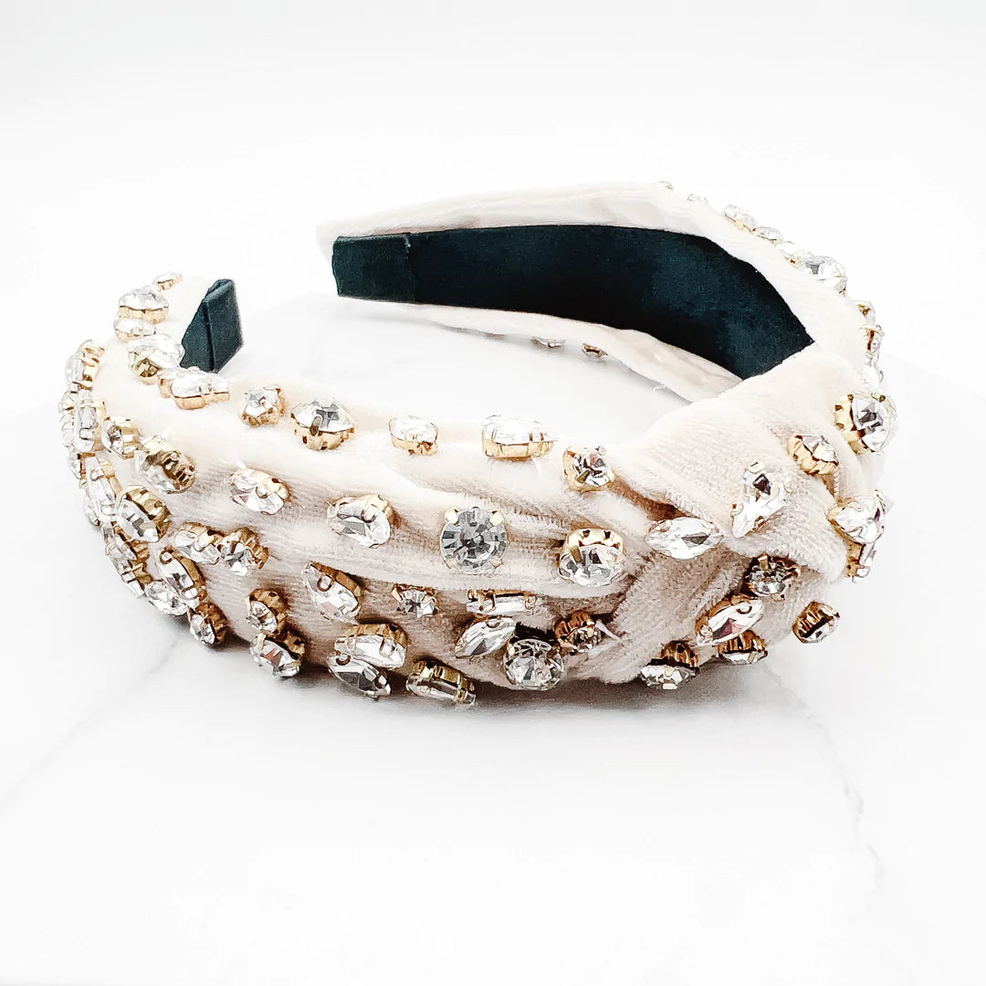 CATE BEIGE CRYSTAL HEADBAND TREASURE JEWELS