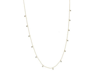 MULTI MINI CLEAR CRYSTAL DROPS NECKLACE