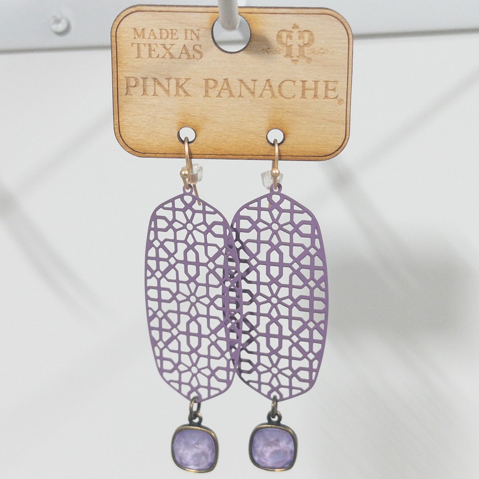 ABSTRACT PURPLE GEM FISH HOOK PINK PANACHE