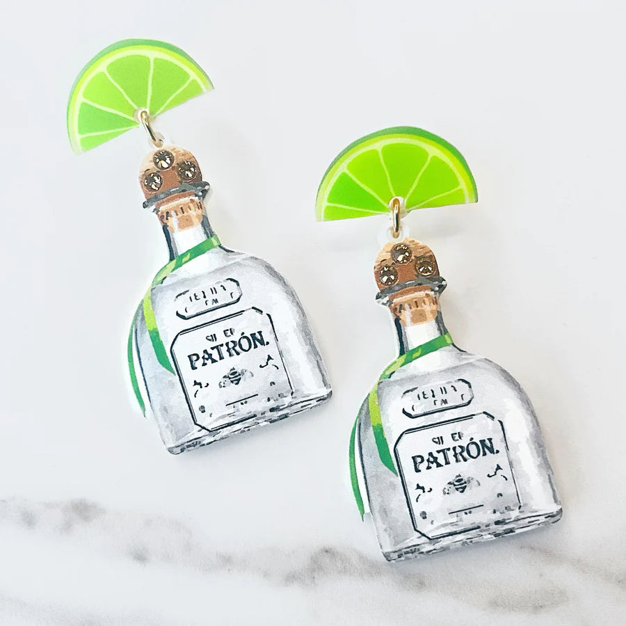 TOP SHELF TEQUILA EARRINGS LIME BRIANNA CANNON