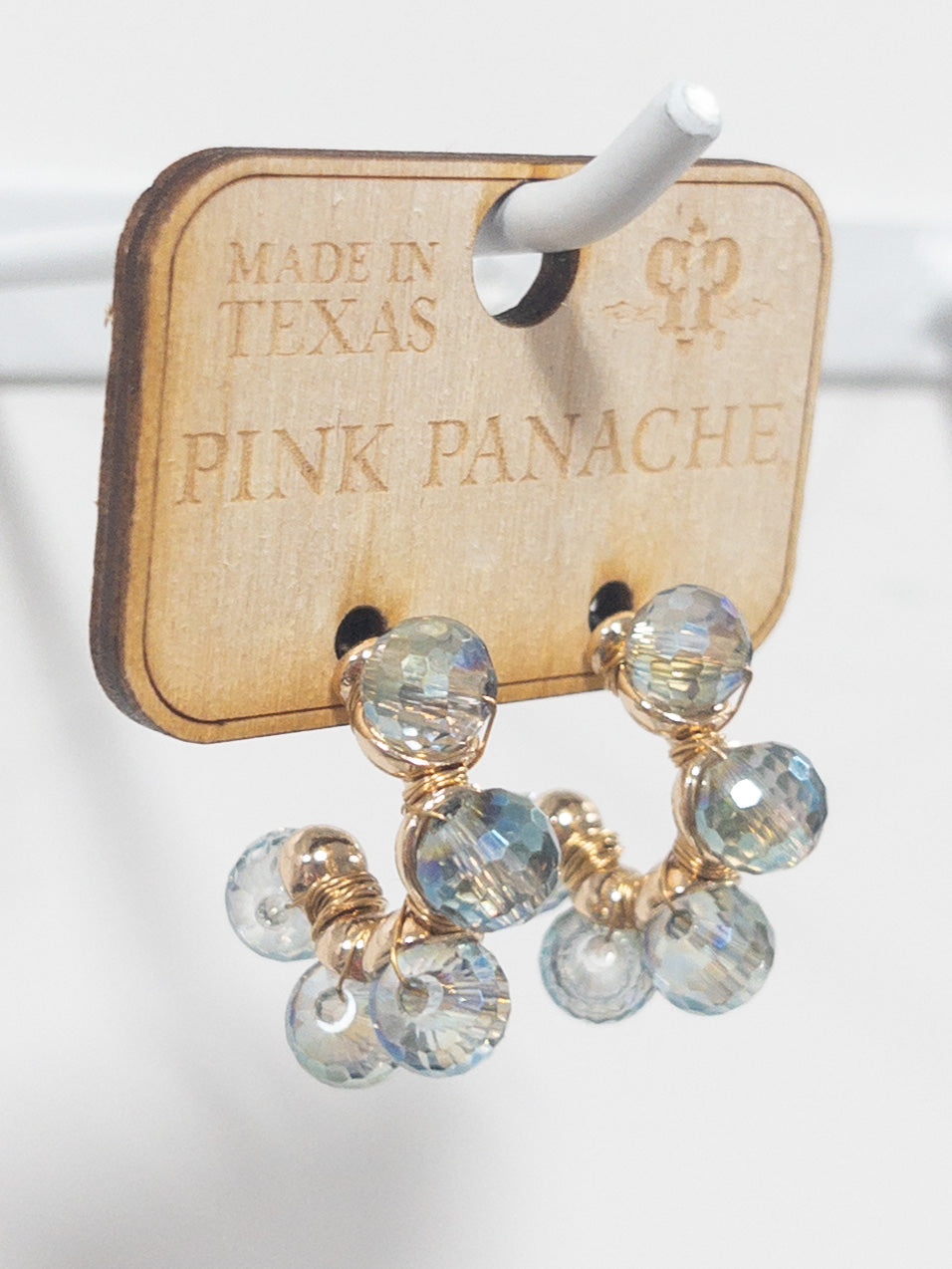 PINK PANACHE BLUE SHIFT BEAD POP HOOP