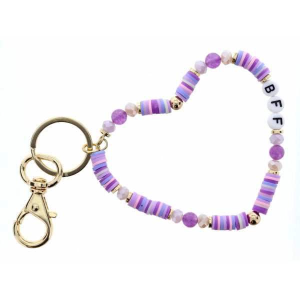 JANE MARIE BFF PURPLE KEYCHAIN