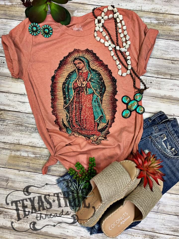 VIRGIN MARY HEATHER SUNSET TEE