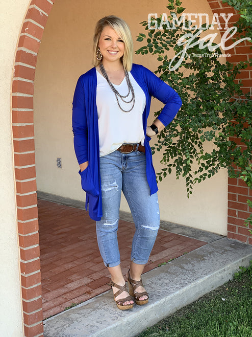 ROYAL BLUE CARDIGAN