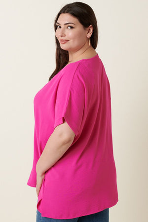 VICKY HOT PINK BLOUSE