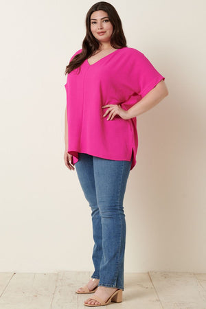 VICKY HOT PINK BLOUSE