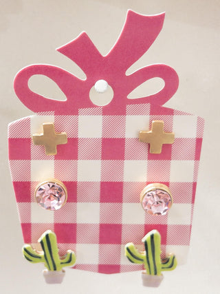 JANE MARIE KIDS STUD PACK CACTUS