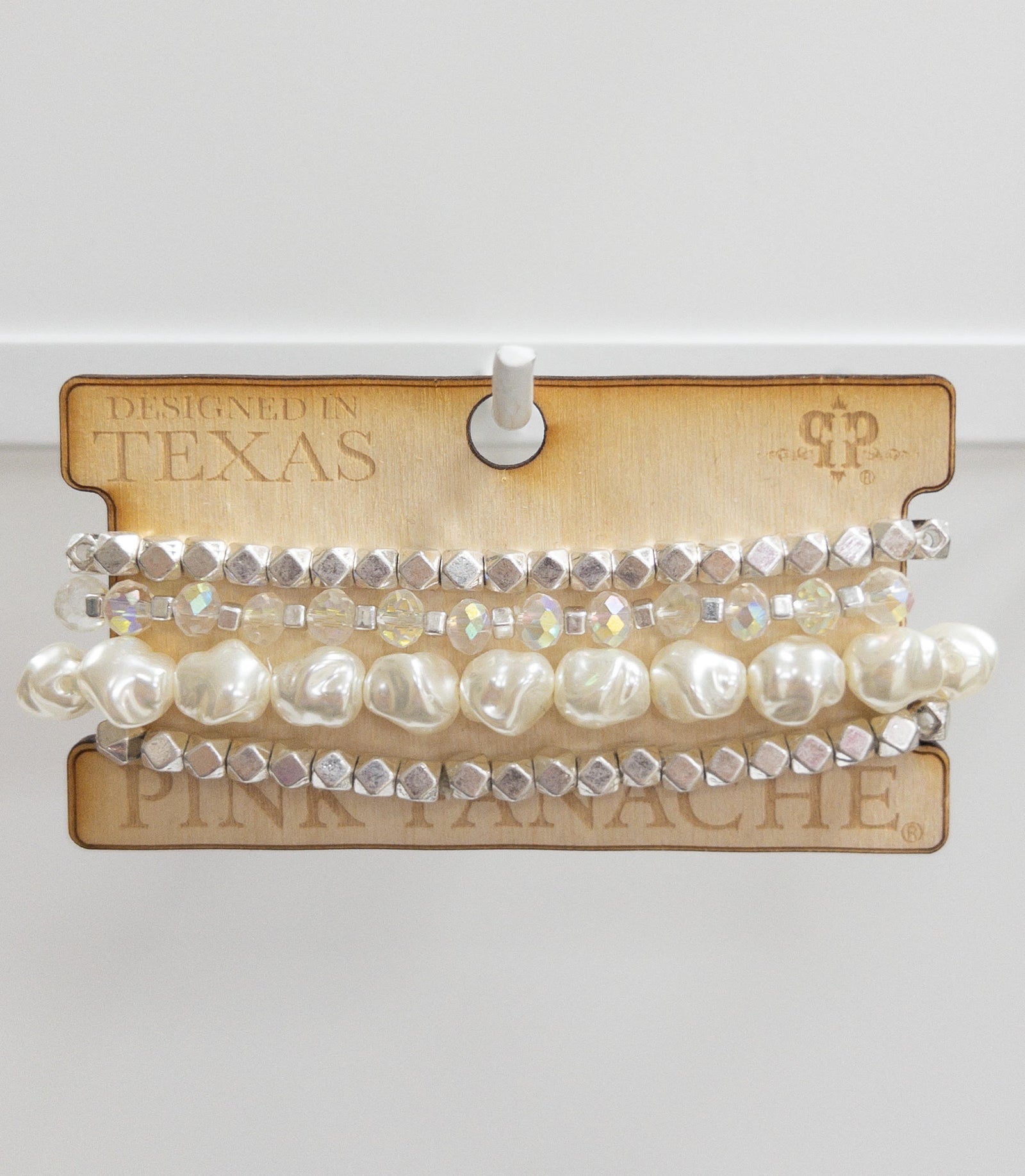91 SILVER PEARL BRACELET SET